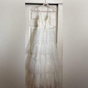 Mable white tier tulle dresss